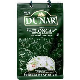 Dunar Extra Long Basmati Rice 10 lb (pack of 4)
