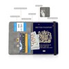 Passport Holder PU Leather RFID Blocking Passport Cover Travel Wallet