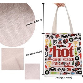TSOTMO Motorsport Racer Gift Hot Girls Watch Race Tote Bag for Racing Lovers Racing Club Gifts for Motorsport Fans (Hot Race Tote)