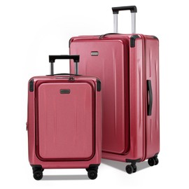 LOUIS KAISER Premium Carry On Luggage, 20Inch+29 Inch Top Opening Airline Approved ABS+PC Hard Shell Suitcases with Silent Wheels, TSA Lock,Front Pocket and Wet-dry Separated Six-piece Set