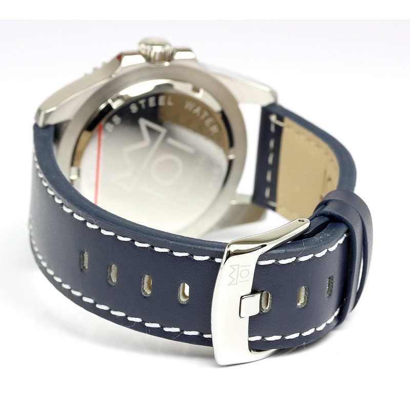 [HYAKUICHI 101] ヒャクイチ ダイバーズ 20気圧防水 腕時計 ウォッチ デイト 逆回転防止ベゼル レザーベルト