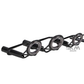 9KM DWLIFE Fishing Rod Tip Repair Black Stainless Steel Ceramic Ring Guide Replacement Kit Mixed Size in a Box (Medium - 65pcs)