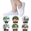 Dlunsy Women's Cotton No Show Socks White Invisible Liner Socks