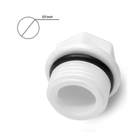 1/2 Inch PVC Pipe End Cap - 1/2 Inch PVC Male Threaded Pipe End Cap - 1/2" PVC Threaded Cap - SCH 40 MNPT 1/2 PVC Pipe Fittings for Plumbing Water Line 1 PC in a Pack