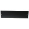 19" front panel,U-shaped,steel,black 3U