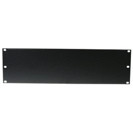 19" front panel,U-shaped,steel,black 3U