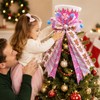 Pink Christmas Tree Topper Hat, Candy Gingerbread Tree Top Decoration