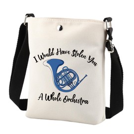 BNQL Blue French Horn Gift Crossbody Bag French Horn Gifts Himym Gifts Himym Tv Show Fans Gift Blue French Horn Crossbody Bag