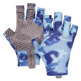 Cybertron S.P.S.G-2 UPF 100+ UV Protection Fishing Gloves, Sun Protection, Outdoor Gloves, Breathable, Suitable for Driving, Cycling, Kayaking, Paddling, Boat Sailing, Rowing, Adults, Blue, XL