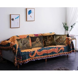 SCVBLJS Animal Cushion Square African Throw Pillow Case Set Animal lion pattern Cushion Covers for Living Room Sofa Couch Bed Bedroom Home Decor Garden Couch pillowcase 50 x 50cm set of 4