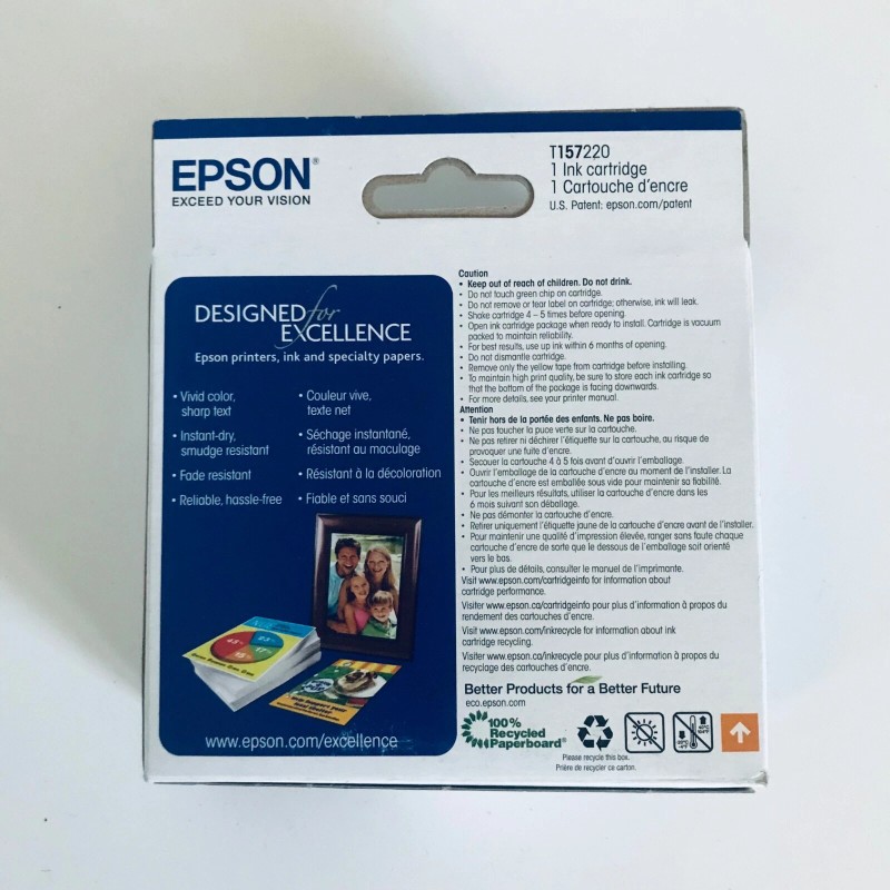 Epson 2017-2018 Genuine Epson Ink 157 Cyan T157220 Epson Stylus