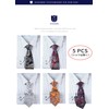 HISDERN TA5-01S Business Necktie, Square Set, 5 Pieces, Stylish, Gift