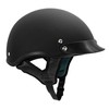 VCAN Cruiser Solid Flat Black Half Face Motorcycle Helmet (Large)