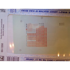 Microscale Decal N  #60-1350 Pacific Electric (PE) Locomotives-El