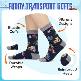 Zmart Funny Antique Tractor Gifts for Men Women - Farmer Gifts, Novelty Silly Tractor Socks for Teens, Stocking Stuffers