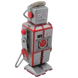 Freak Scene Superfreak Robot – Silver – Tin Robot – Retro Tin Toy
