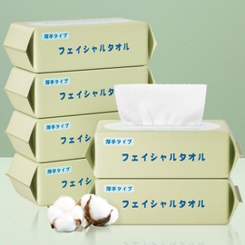 Extra Thick 360 Sheets Cleansing Towels, 60 Sheets x 6 Packs, Dry and Wet Facial Towels, Sensitive Skin Roughness, Face Wipes, Paper Towels, No Pilling, Instant Moisture Absorption, Disposable Face