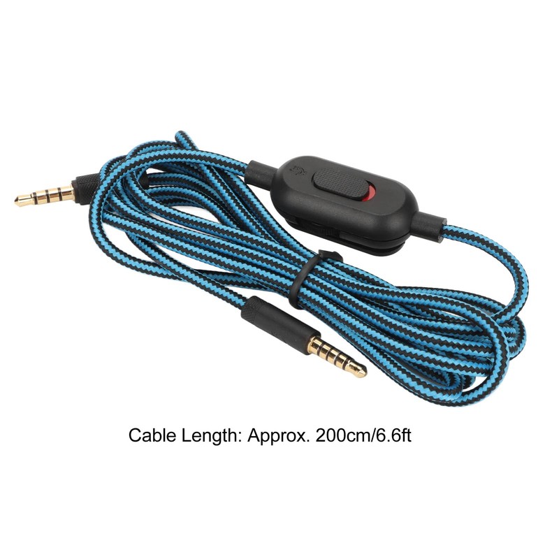 Headphone Sound Cable, Gaming Headset Cable, Woven Headphone Cable with