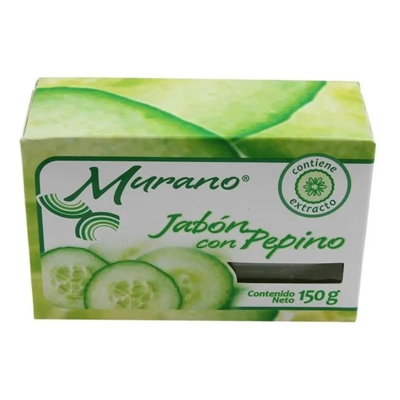 Jabón Barra Murano Natural Con Pepino 1 Pieza 150g