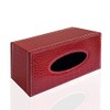 PTAPIPI Elegant PU Leather Tissue Box Holder, Modern Rectangular Towel