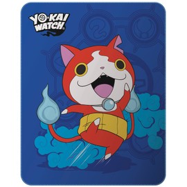Yo-kai Watch 044684 Fleece blanket, polyester, blue, 110 x 140 cm