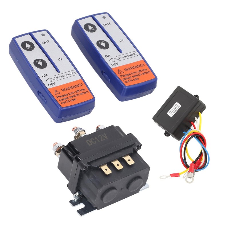 QANYEGN Wireless Winch Remote Control Kit, Winch Solenoid Relay Contactor,