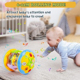 Musical Projector Toys, Early Crawling, Learning Educational Toy, with Music and Light, Ocean Rotating, Clap Drum, for Kids Toddle, Baby Interactive, Baby Electronic Pet Toys for Boy and Girl Gift