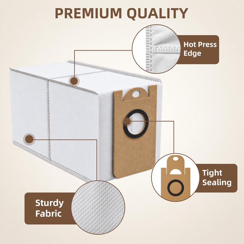 10 Pack D13S MAX Dust Bags, Vacuum Bags for MAMNV