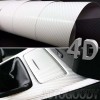 AUTOGOODY 96" x 60" Premium Gloss White Carbon Fiber 4D