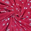 GFM® Christmas Snowflakes Foil Print Scarf - Red - (AT)(SNFLK-03-VLL)