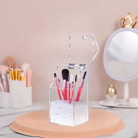 AiFanS Acrylic Diamond Makeup Beads for Brush Holder,Makeup Filler Beads(Clear,4mm,2Pints)