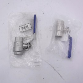 DuraChoice 2 Pack DuraChoice 3/4" Stainless Steel Ball Valve Standard Body Port 1000WOG