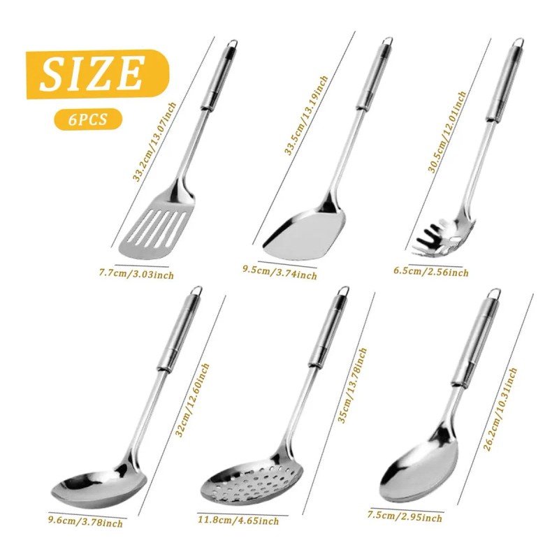 S Utensilios De Cocina Juego De Acero Inoxidable 6 t