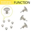 Hocansen 12 Pieces Round Metal Handles 30 mm Mushroom Shape
