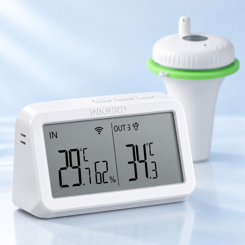 INKBIRD 2nd Gen Wireless Pool Thermometer with IBS-M2 WiFi Gateway,