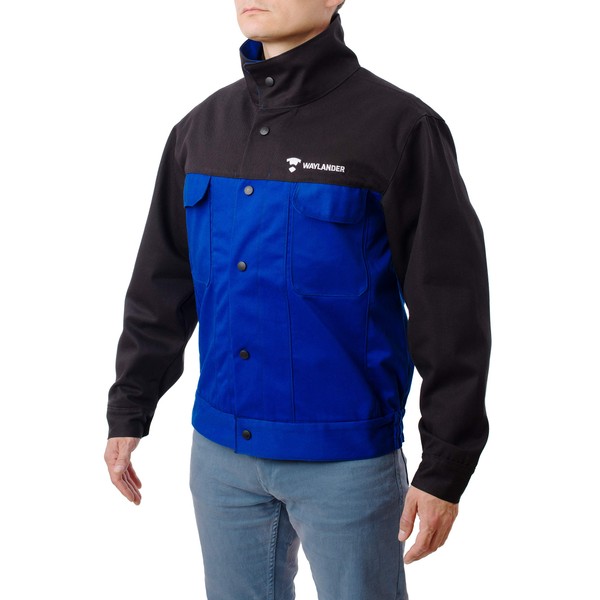 Waylander Flame Resistant FR Cotton Welding Jacket with Snap Button