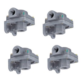 Mytee Products 4 Pack QR-1 Quick Release Valve, 3/8 NPT Supply and Delivery Ports Replace 229859, Freightliner M2 106 (2012), Bendix 229859NP