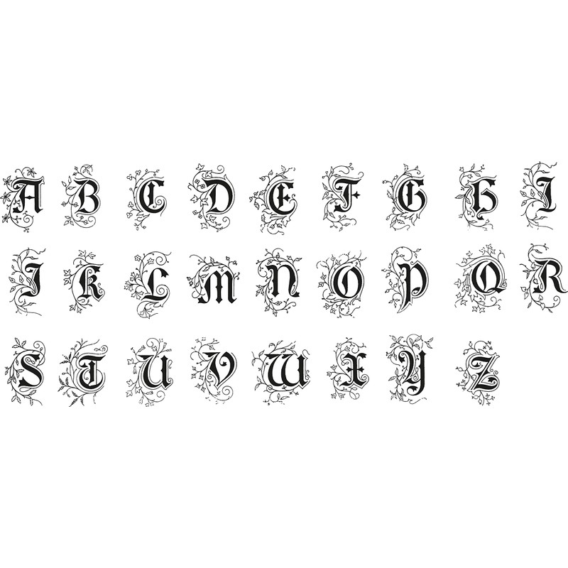 Sceau carré enluminé ""Y""