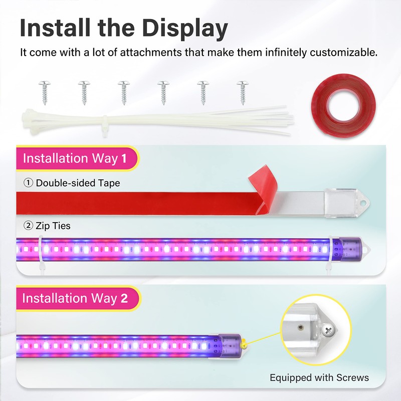 iPower 20W LED Grow Light Strips for Indoor Plants with