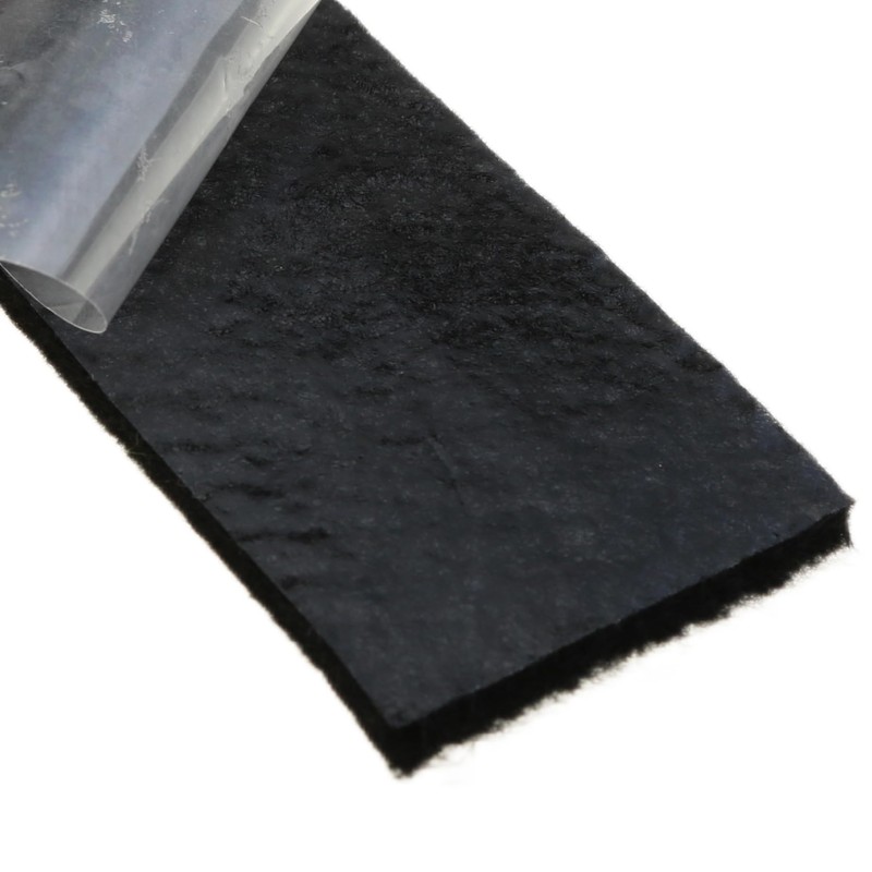 MEETOOT 16.4 Feet Black Felt Tape with Adhesive Backing, Self-Adhesive