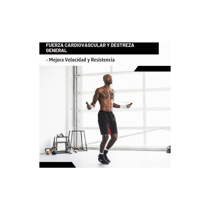 Cuerdas para Saltar Everlast De Plástico Speed Rope Negro