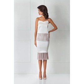 Amoralle Ivory Satin Skirt & Top (S, M & L sizes)