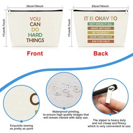 Inspirational Gift for Teen Girls Makeup Bag Graduation Gifts for Her Motivational Gifts for Best Friends Sister Daughter Niece Granddaughter Friendship Gifts Cosmetic Bag Travel Toiletry Pouch