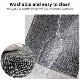 PVC Placemats Set of 8-Heat Resistant Woven Vinyl Washable PVC Place Mats,Non-Slip Stain Resistant Indoor/Outdoor Table Mats for Dining Table (8 Piece Set, Checkered)