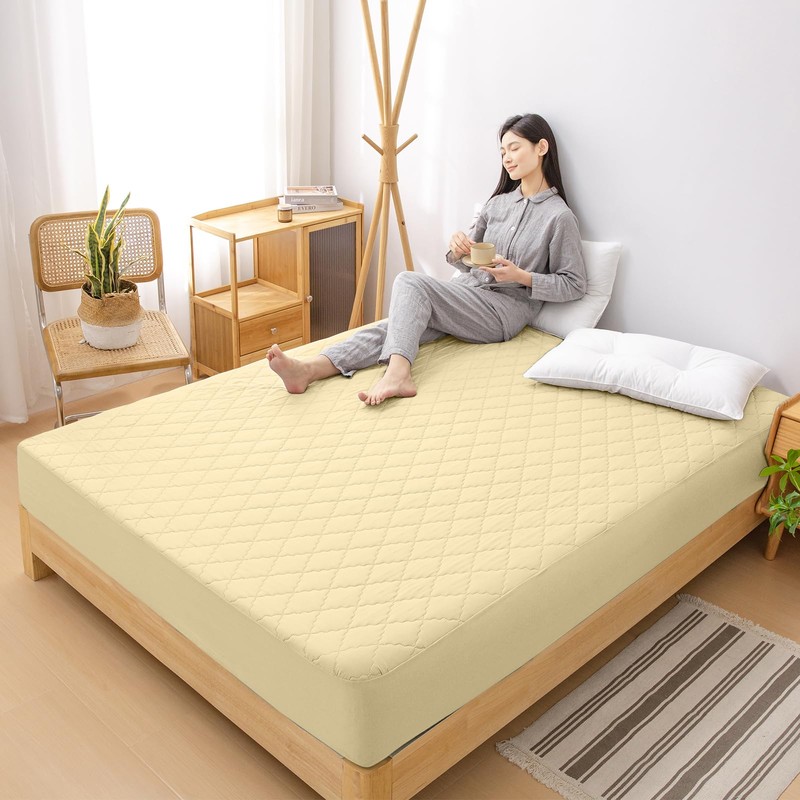 Melvint Fitted Sheet, Single Pad Integrated Fitted Sheet, Waterproof Bedwetting