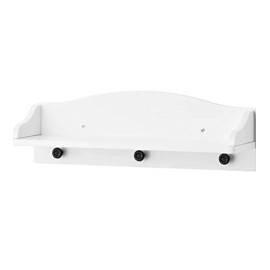 IKEA Solgul Floating Wall Shelf with 3 Hooks, White 23 5/8" x 7 1/2", New in Box