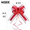 WEWILUCK Gift Bows for Presents, Bulk Red Brushed Glitter Pull