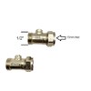hep® 15mm x 1/2" Male Flat Faced Matt Chrome Service