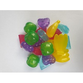 20 Pcs Plastic Reusable Washable Assorted Fruit Shaped ICE Cubes