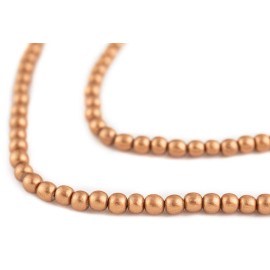 The Bead Chest Copper Round Natural Wood Beads 5mm 16 Inch Strand